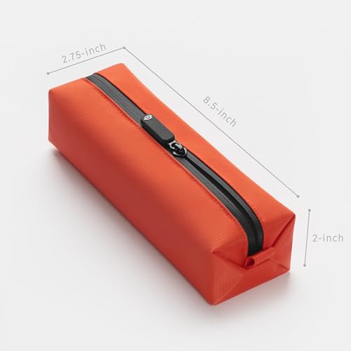 Comfyable Small Toiletry Bag for Men, Slim Mini Toothbrush Bag, Dopp Kit Bag - color: Cosmic Orange, size: Small
