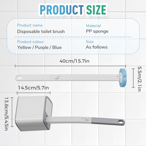 Disposable Toilet Brush, 2026 New Toilet Cleaning Supplies, Wall Mounted Toilet Bowl Cleaner Brush, Toilet Brush Holder, Toilet Bowl Brush and Holder Set (6pcs Lavender Flavor) - color: 6pcs Lavender Flavor