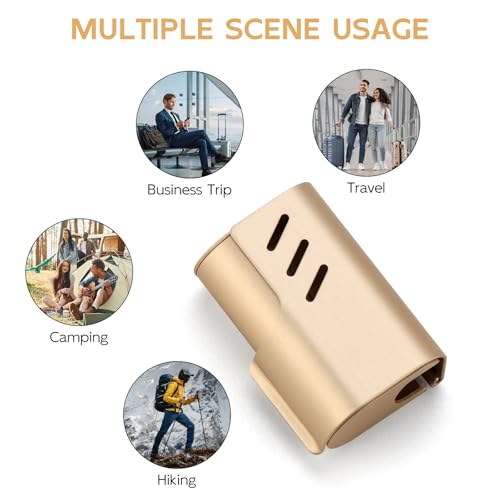 2PCS Aluminum Toothbrush Head Caps, Travel Toothbrush Top Cover, Portable Protector Clip Pod Fits Most Manual and Electric Toothbrush Heads for Household Traveling, Camping, School, Business - Gold - color: Gold-2pcs