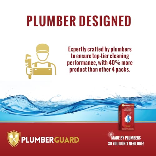 Toilet Tablets 4 Pack | Bleach & Chlorine Free, Dual-action Whitening with 1% Hydrogen Peroxide | Plumbers' Choice | Automatic Toilet Bowl Cleaner Tablets | Long-lasting Cleaning Supplies