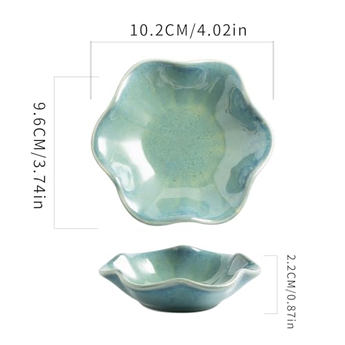Ceramic Lotus Leaf Trinket Dish, Ring Holder for Jewelry | Keeps earrings, necklaces, keys, and keepsakes handy on vanities or nightstands, a sweet gift for moms, sisters, and friends - color: green