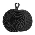 Larger Silicone Body Scrubber&Scalp Massager Hair Growth,Dual Sided Dual-Use,Exfoliating Body Scrubber,Wet&Dry Brush for Hair Massager Scalp,Silicone Shower Scrubber (Black) - color: Black