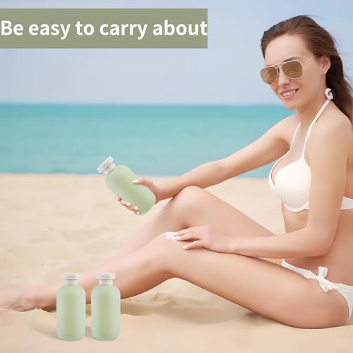6.8oz Travel Shampoo and Conditioner Bottles,Refillable Squeeze Bottles with Flip Cap for Creams,Lotion,Shampoo,Conditioner(2 PCS)