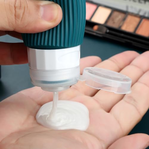Mrsdry Travel Bottles for Toiletries, Tsa Approved 2oz Travel Bottles, BPA Free Leak Proof Travel Size Toiletry Containers, Refillable Travel Accessories with Toiletry Bag for Shampoo Liquid (4 Pack) - color: Malachite, size: 2 Ounces