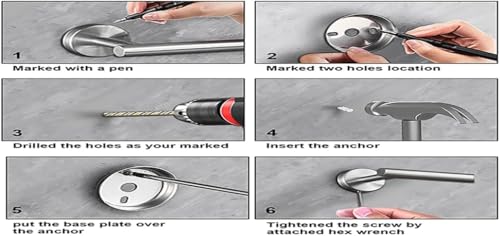 10sets Towel bar Sets, Includes 2Pcs 23.6 inch Towel bar,2Pcs Towel Hook,2Pcs Towel Ring,2Pcs Toilet Paper Holder-Matte Black - color: Matte Black, size: 10pack-23.6inch