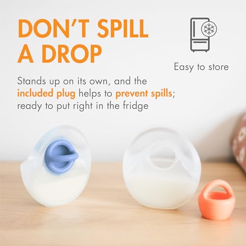 Boon Trove Silicone Manual Breast Pump Set - Hands Free Breast Milk Collector - Includes Polyester Travel Pouch - Breastfeeding Essentials - 2 Count - style: 2 Count w/ Travel Pouch