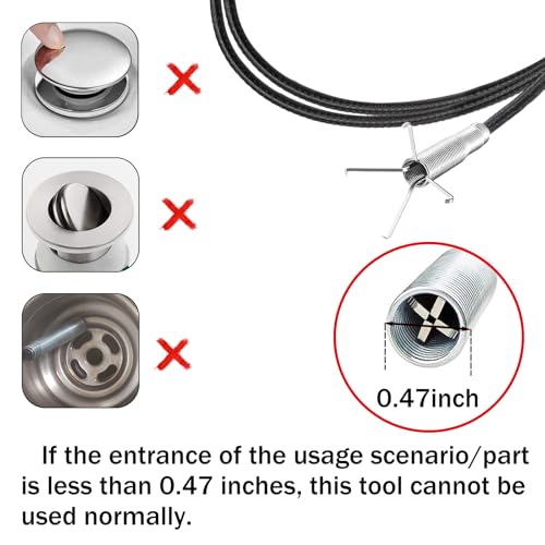 Drain Snake Hair Drain Clog Remover 33 Inch Flexible Grabber Claw Pick Up Reacher Tool - Gutter Cleaning Tools for Home Sink, Bathroom Tub,Drain, Toilet, Tight Spaces - style: 33 IN
