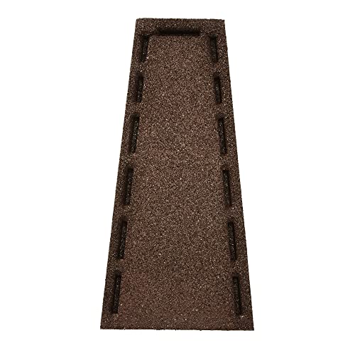 Rubberific 2 Pack Premium Rubber Downspout Splash Block, Rain Guard, Stone Textured Drain Extender (Brown) - color: Brown