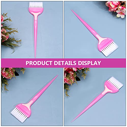 Beaupretty Hair Dye Brush Set 4 Pcs Hair Coloring Brushes and Comb Applicator Kit for Salon Home Diy Dyeing Highlights Foiling Treatment - color: Pink