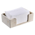 Natural Travertine Textures Bathroom Napkin Holder, Countertop Paper Towel Dispenser for Multifold, C Fold, Trifold, Z Fold - Disposable Hand Towels Organizer, Guest Hand Towels Holder, 10" L x 6" W - color: Travertine Beige