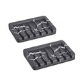 INIUNIK 2PCS Self Draining Soap Dish - Marble Look Soap Holder Tray Savers Box Container Sponge Holder for Bathroom Shower Kitchen, Black - color: Black-2 Pack