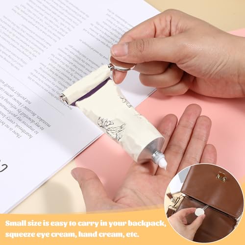Toothpaste Squeezer 2 Pcs Metal Tube Squeezers Key L&S Stainless Steel Manual Dispenser Roller Tube Bathroom and Kitchen Gadgets for Maximize Creams Paint Makeup & Beyond - 2 Different Color