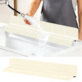 29Inch Sink Splash Guard – Extended Length & Tall Silicone Kitchen Sink Splash Guard with Overhang Drainage Design & Strong Suction Cups for Countertop(White, 29''x3.5'') - color: White, size: 29''x3.5''
