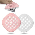 2 Pack Drain Hair Catcher Durable Silicone Drain Protector Hair Stopper with Suction Cup for Shower Kitchen Bathroom (pinkwhite) - color: Pinkwhite