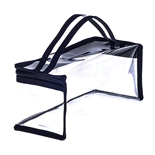 Small Rectangular Clear PVC Makeup Bag Make Up Artist Tool Organizer Pouch Bag Transparent Vinyl Cosmetic Bag Actor Bag with Handle