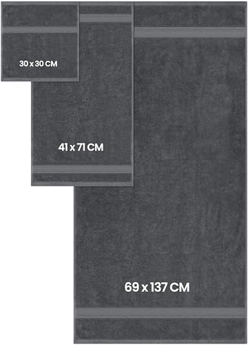 Utopia Towels Set, 16 Bath Towels, 16 Hand Towels, and 32 Washcloths, 600 GSM Ring Spun Cotton Highly Absorbent Towels for Bathroom, Shower Towel, (Pack of 64) (Grey) - color: Grey, size: 64 Pieces Towel Set