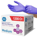 MED PRIDE Nitrile Exam 1200 Count Gloves, Blue Disposable Exam Gloves, Powder-Free Latex-Free, Medical Grade - style: Medium Case of 1200