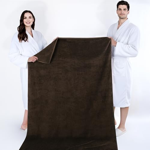 Cotton Paradise 100% Cotton Turkish Towel, Soft Absorbent Quick Dry, 40x80 Oversized Bath Sheet Towel, Chocolate Brown - color: Chocolate Brown, size: 1 PC 40x80"