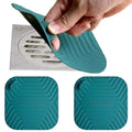 Shower Drain Cover Tub Stopper,2 Pieces Sewer Anti-Odor Mat Deodorizing Drain Plugs for Kitchen,Bathroom and Laundry(5.9x5.9 inch) Blackish Green - color: Blackish Green/2-piece Set