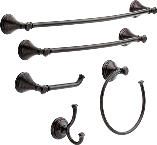 Delta Single Post Toilet Paper Holder | Venetian Bronze | Wall Mount | Cassidy Bathroom Accessories - color: Venetian Bronze