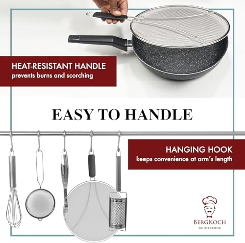 Splatter Screen for Frying Pan - 9.5/11.5/13 Inch (Set of 3) Stainless Steel Grease Splatter Guard - Cover Oil Splash when Sizzling Bacon, Cooking Fried Chicken or Popcorn - size: 9.5/11.5/13 Inch Set