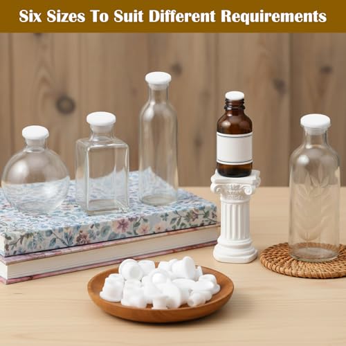 30Pcs 5 Sizes Silicone Hole Plug Waterproof 9.5-15mm - Rubber Stoppers Plugs White Bottle Stopper for Bottles Pipes Flower Pots - Round Stopper Seal Button Plugs