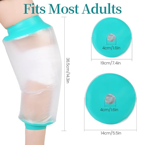 Cast Covers for Shower Leg, Waterproof Cast Cover for Showering, Knee Surgery Recovery Equipment, Waterproof Knee Brace, Knee (Diameter - 7.9") - color: Knee, style: Soft Green