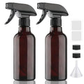 Glass Spray Bottles 12oz Empty Spray Bottle Mist/Stream Spraying Small Refillable Containers for Hair Care, Cleaning Solutions, Plants, Essential Oils 2 Pack (Brown, 12oz) - color: Brown, size: 12oz
