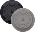 Gdrasuya10 2 Pack Tub Stopper Drain Stoppers, 6" Black Silicone Rubber Drain Cover, Flat Suction Cover for Bathroom, Kitchen, Sink