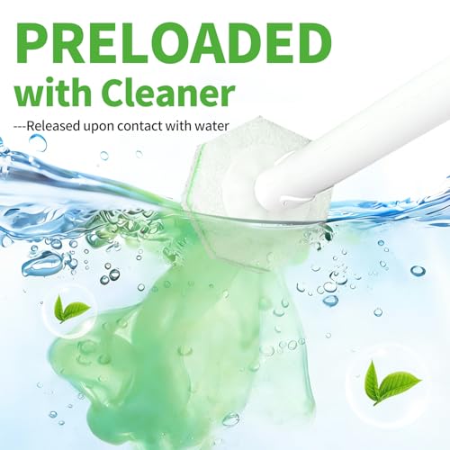 80 Count Toilet Bowl Wand Refills for Clorox, Disposable Toilet Brush | Compatible with Clorox Toilet System, Pre-Loaded Cleaner, 3-Layer Scrub Pads, 4X Cleaning Power , Light Scent - size: 80 Count Green
