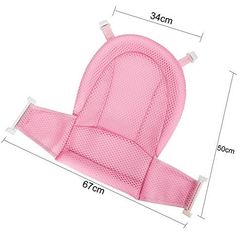 Baby Bath Support Mesh Pad Universal Bath Seat Net Soft Bathing Cushion Pad Mat Non-Slip Bath Seat Cushion Newborn Bath Tub Net Bath Floating Mesh Cushion for Baby Infant 0-3 Years Old (NO Bathtub)