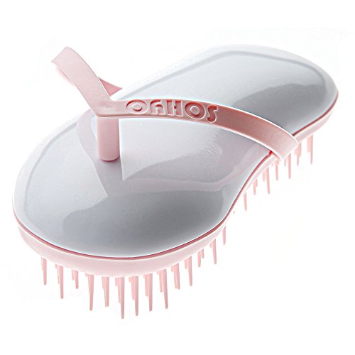 B128 Shower Head Brush/Exfoliator Shampoo Brush/Head Massager Scalp Stress Relax Shower Brush/Scalp Scrub Hair Brush Massager/Hair Massager for Hair Growth/Scalp Dandruff Brush Small Hair Brush - color: Powder Cotton