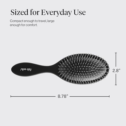 Kitsch Wet/Dry Hair Brush Detangler – Flexi Hair Brush for Women, Men & Kids | Detangling Brush for Curly Hair, Bounce Curl Defining Brush for Wet or Dry Strands - Flexi Black - color: Flexi Black