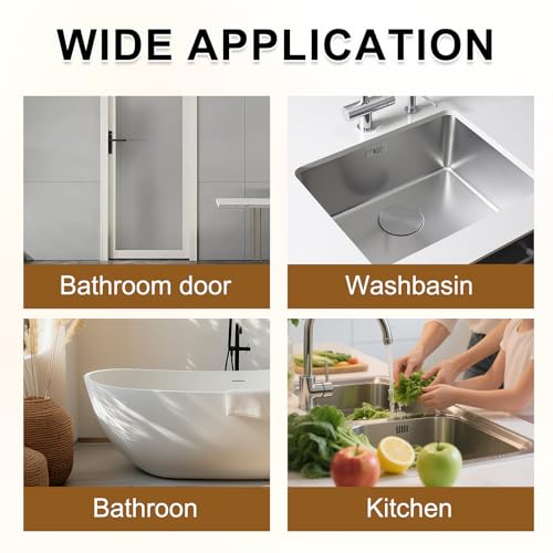 FOURGUN Sealing Strip Collapsible Water Dam Barrier Silicone Waterproof Guard, Dry Wet Separation, Leak-Proof Flexible Seal Strip for Showers/Sinks/Countertops/Kitchen/Homes/Hotels//Gym/bathrooms