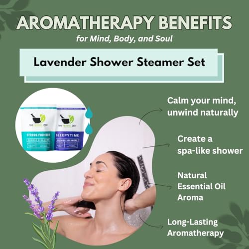 Aromatherapy Shower Steamer Gift Set - USA Made Mothers Day Gift for Mom - Shower Bomb Tablets Made with Soothing Natural Essential Oils - Relaxation Gift for Women and Men - style: Lavender Combo
