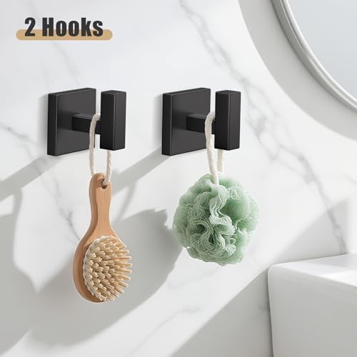 YACVCL 5-Pieces Matte Black Bathroom Hardware Accessories Set 23.6 Inch Towel Bar Set Upgraded Toilet Paper Holder with Shelf Stainless Steel Wall-Mounted Bathroom Hardware Set - color: Matte Black, size: 5Pcs