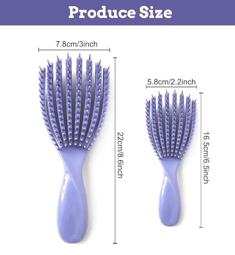 Unisex Soft And Elastic Scalp Massage Comb Massager, Shampoo And Itching Comb Does Not Hurt The Scalp And Hair, Can Also Be Used For Curly Hair Care (Purple, Large) - color: Purple, size: Large