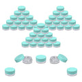Houseables Sample Containers, Lip Balm Containers, Sample Jars, Mini Jars with Lids, Small, Empty, Makeup, Powder, Gloss, Cosmetic, Tiny, Chapstick, Dab, Wax, Scrub, Little, Blue Plastic, 3 Gram, 50PK - color: Blue, size: 50 Pack