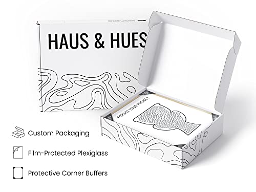 HAUS AND HUES Funny Bathroom Wall Art | Toilet Humor Poster, Beige Framed Guest Bathroom Sign, Funny Decor | 12"x16" - color: Toilet, size: 12"L x 16"W, style: Beige Framed