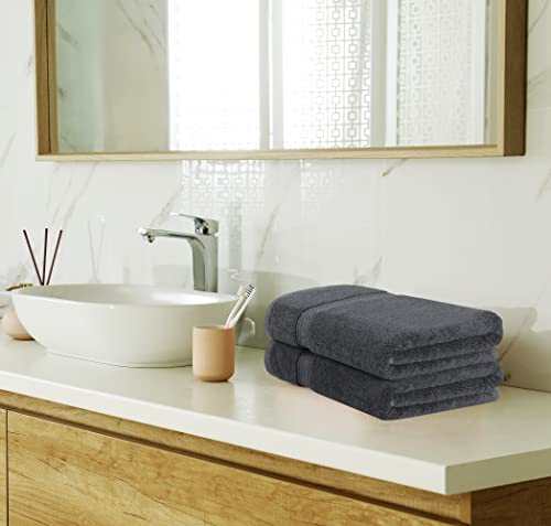 Utopia Towels Set, 16 Bath Towels, 16 Hand Towels, and 32 Washcloths, 600 GSM Ring Spun Cotton Highly Absorbent Towels for Bathroom, Shower Towel, (Pack of 64) (Grey) - color: Grey, size: 64 Pieces Towel Set