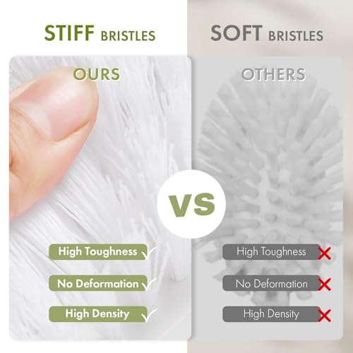 Amazer Scrub Brush for Cleaning Comfort Grip Bathtub Scrubber Stiff Bristles with Handle Heavy Duty Shower Cleaner Brush for Tub Carpet Floor Sink Outdoor - Pack of 2 (Black+Grey) - color: Black+grey