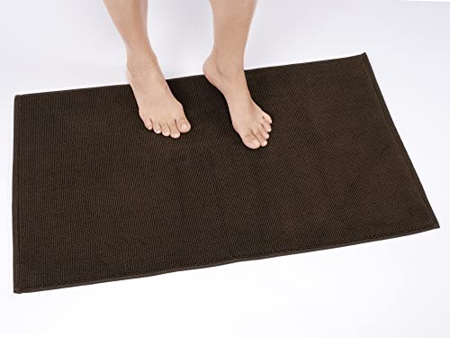 Cotton Paradise 100% Cotton Turkish Bathmat Rug, Soft Absorbent Quick Dry Non Slip, 20x34 Bathmat Rug, Chocolate Brown - color: Chocolate Brown, size: 1 PC 20x34"