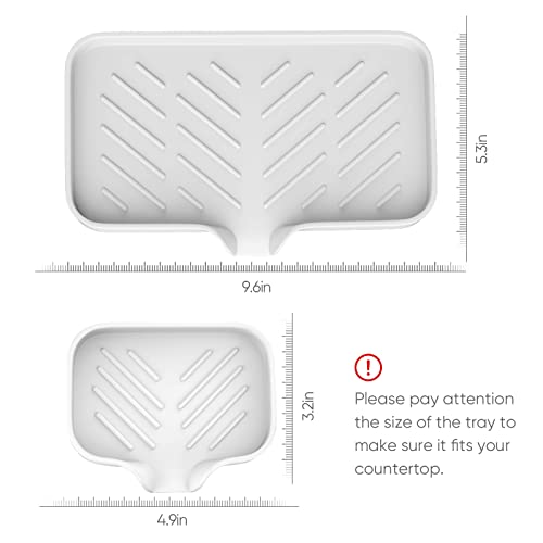 Kitchen Soap Tray,Kitchen Sink Tray Sponge Tray Kitchen Sponge Holder Self Draining Premium Silicone Soap Holder for Bathroom Kitchen Counter Sink Caddy Organizer for Dish Soap Bottle,Soap Dispenser - color: Trwt