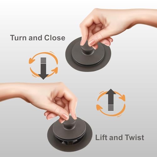 Wellup Tub Drain Bathtub Drain,2 Hole Overflow Trim Kit,Oil Rubbed Bronze | Lift & Turn Twist Tub Drain,Fits 1-3/8 1-1/2 Bathtub Drain,Solid Brass & Stainless Conversion Tub Drain Kit,Easy Install - color: Bronze, style: 2 Holes