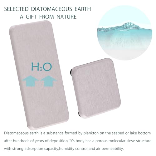 NiuYichee Set of 4 Water Absorbent Diatomite Coasters, Diatomaceous Earth Kitchen Soap Dish, Bathroom Trays, Water Absorbing Stone Used for Hand Soaps & Plants & Toiletries in The Modern Home - color: Set of 4 Light Grey