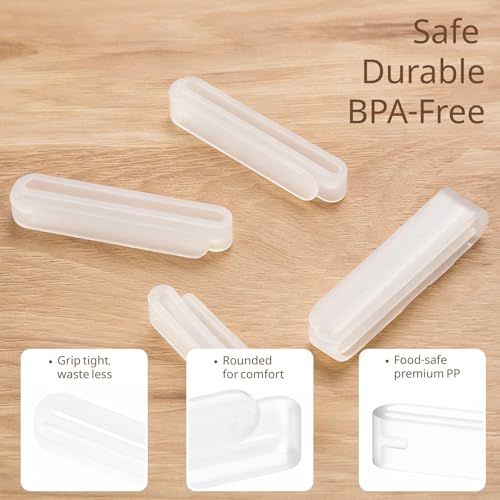 4-Pack Toothpaste Squeezer, Tube Squeezer Tool & Tooth Paste Dispenser | JM.JEEMI PP Toothpaste Roller for Bathroom, Works with Creams, Cosmetics, Lotions in Tubes up to 2.6" Wide