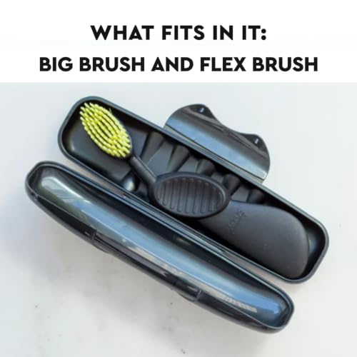 RADIUS Toothbrush Travel Case for Big Brush/Original/Scuba Brushes, BPA-Free Recycled Plastic, Portable for Bathroom, School, Home, Camping - Translucent (ONLY fits the Big Brush/Original/Flex/SCUBA) - color: Translucent, size: 6.88H - 1.5W - 2L (in)