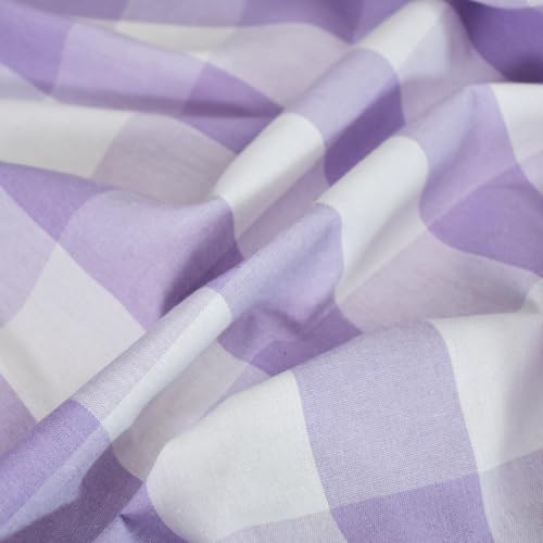 3 Pieces Tier Curtains and Valance Set Buffalo Check Kitchen Tiers Plaid Gingham Rod Pocket Classic Short Small Cafe Curtains Country Farmhouse Cafe Bathroom 54"x18"/27"x36" Lilac & White - color: Plaids Lilac&white, size: 27"W x 36"L (Pack of 3)