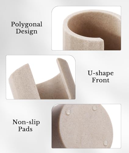 Luxspire Bathroom Cup Dispenser, 3oz Dixie Cup Dispenser, Resin Dixie Cup Holder, Disposable Paper Cup Holder for Bathroom, Cotton Pad Holder, Guest Bathroom Essentials, Beige - color: Beige, size: 3oz