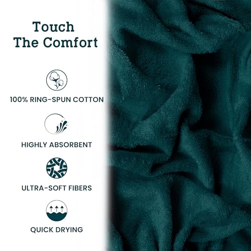 Casa Lino Face Towels & Body Wash Cloths for Showering - 100% Cotton Wash Cloths for Bathroom - Highly Absorbent & Quick Drying Washcloth Set - Cotton Washcloths 24 Pack (12" x 12") - (Teal) - color: Teal